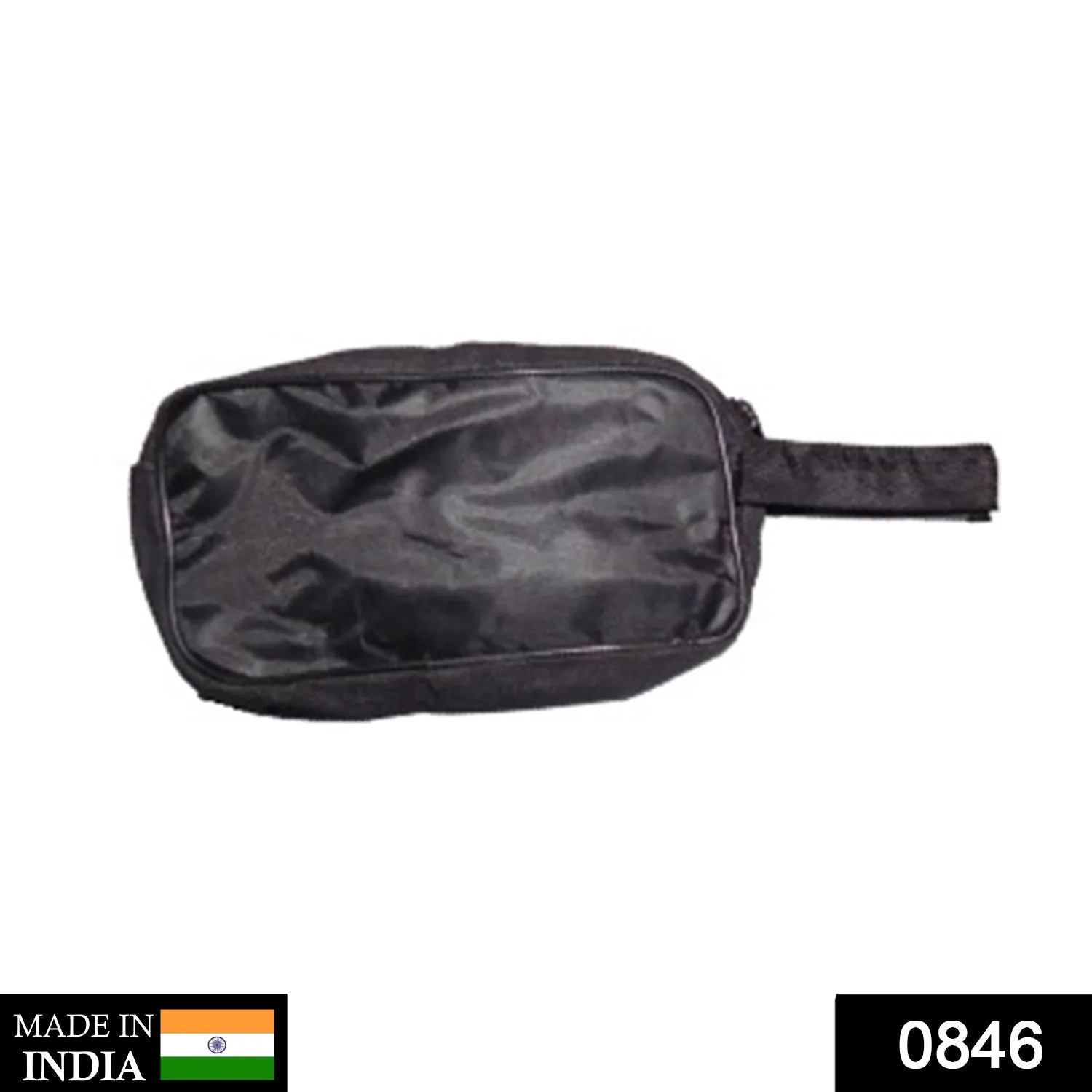 0846 Portable Travel Hand Pouch / Shaving Kit Bag for Multipurpose Use (Black)