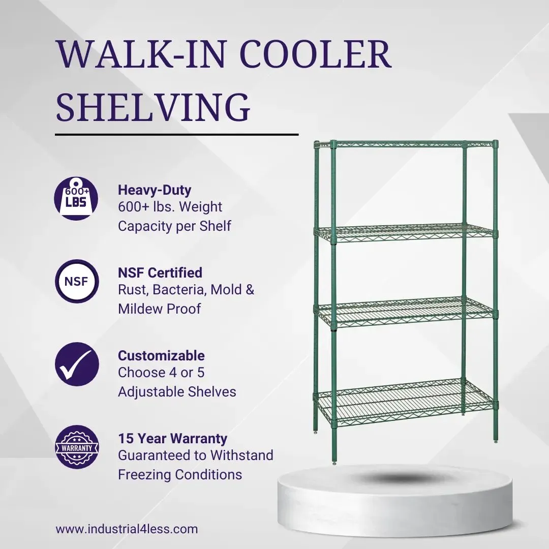 21" x 30" Walk In Cooler and Freezer Wire Shelving Unit