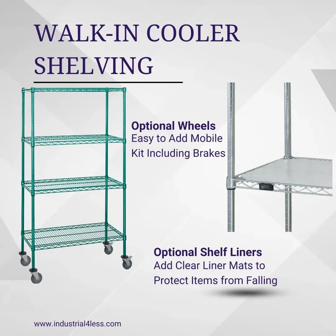 21" x 30" Walk In Cooler and Freezer Wire Shelving Unit