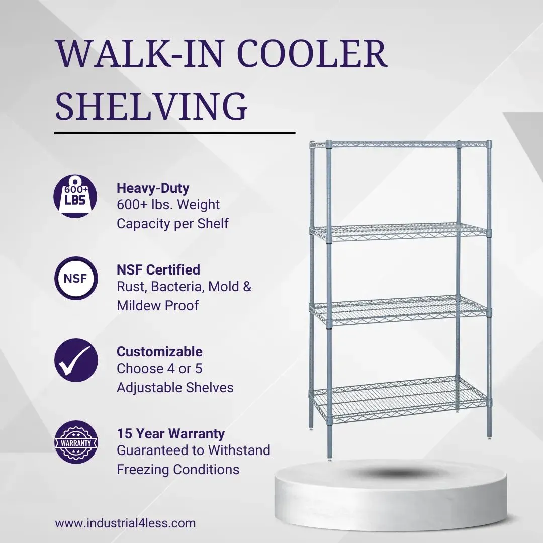 21" x 30" Walk In Cooler and Freezer Wire Shelving Unit