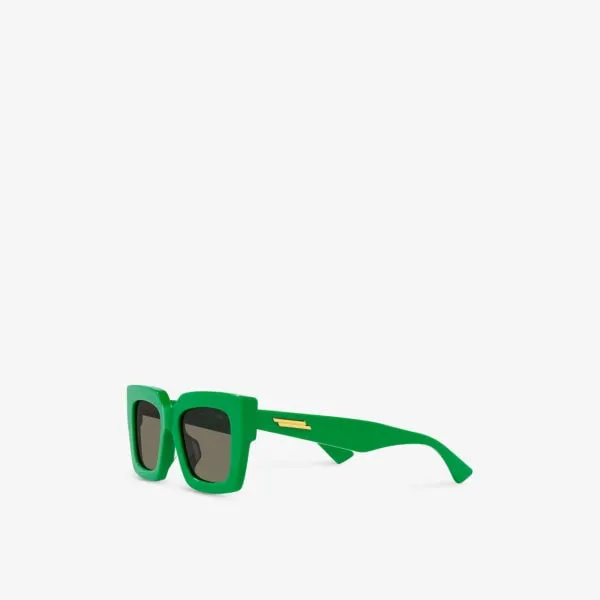 6J000394 BV1212S Bottega Veneta rectangular acetate sunglasses, green