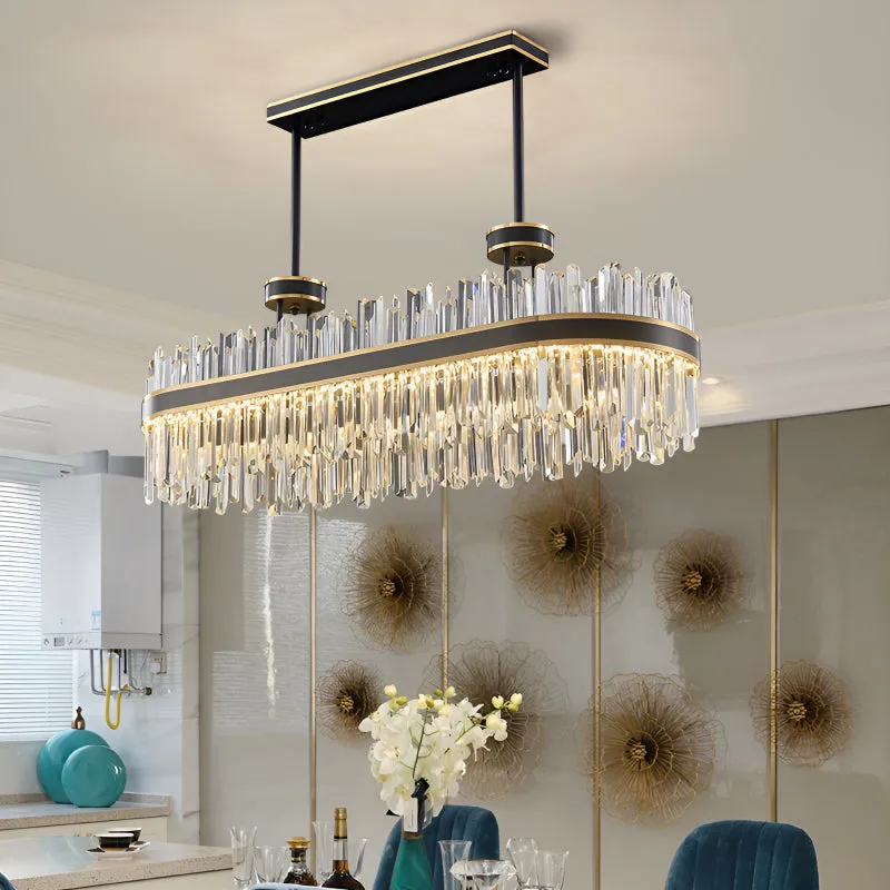 Ahrntal | Luxury Oval Crystal LED Chandelier for Dining room