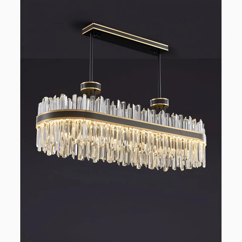 Ahrntal | Luxury Oval Crystal LED Chandelier for Dining room