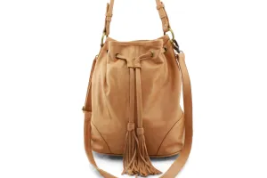 ALINE LEATHER HANDBAG IN TAN