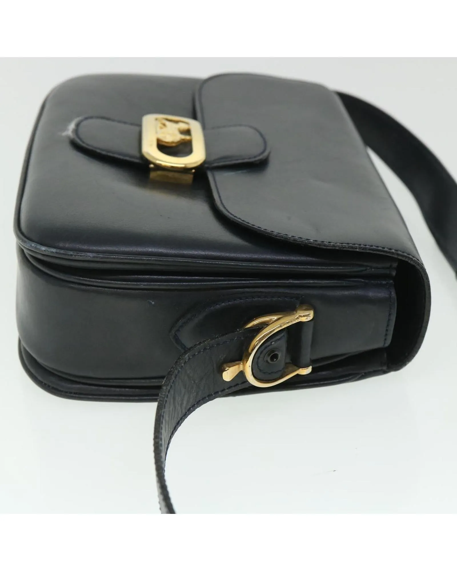 Black Leather Shoulder Bag - Authentic Celine - Used Condition