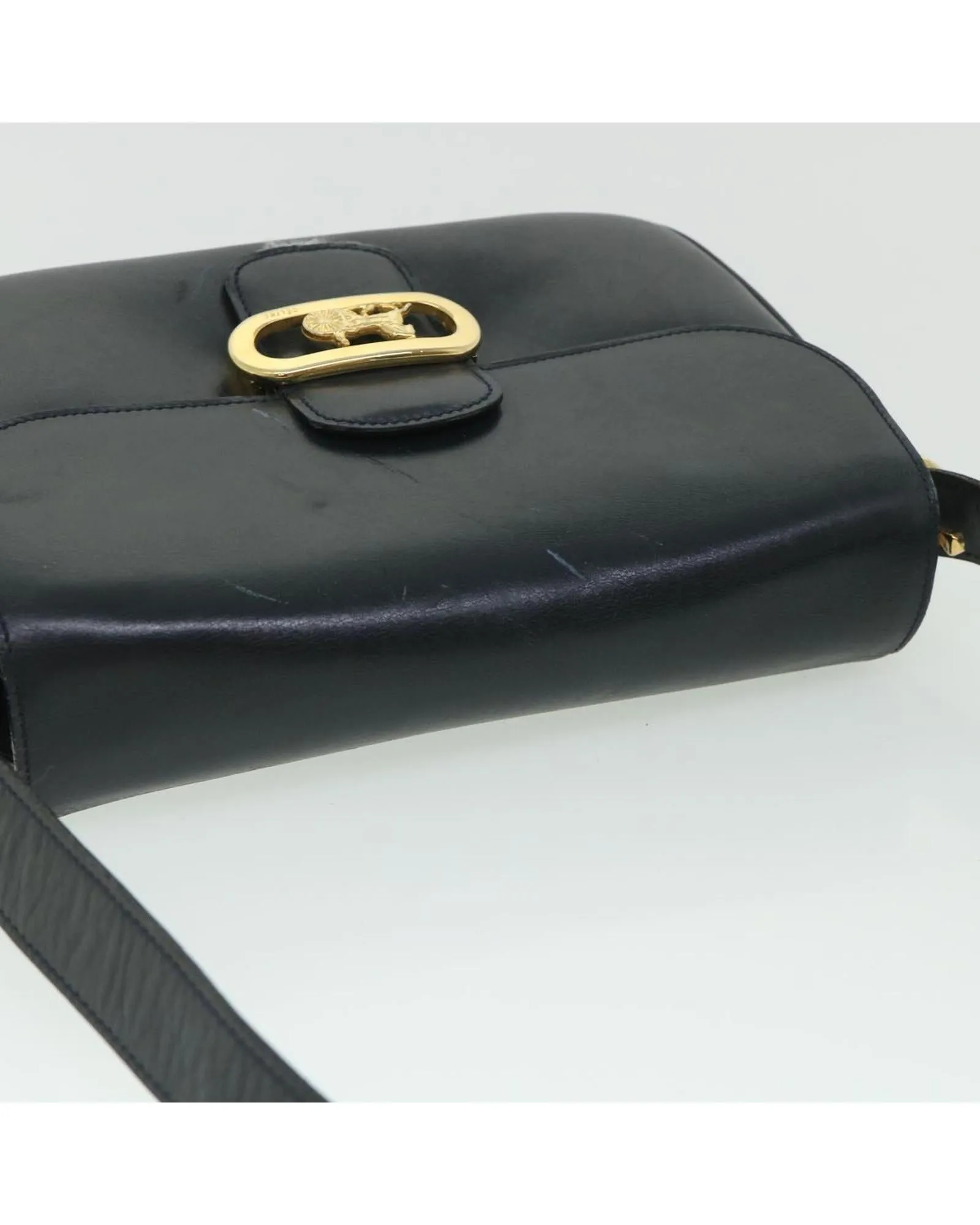 Black Leather Shoulder Bag - Authentic Celine - Used Condition