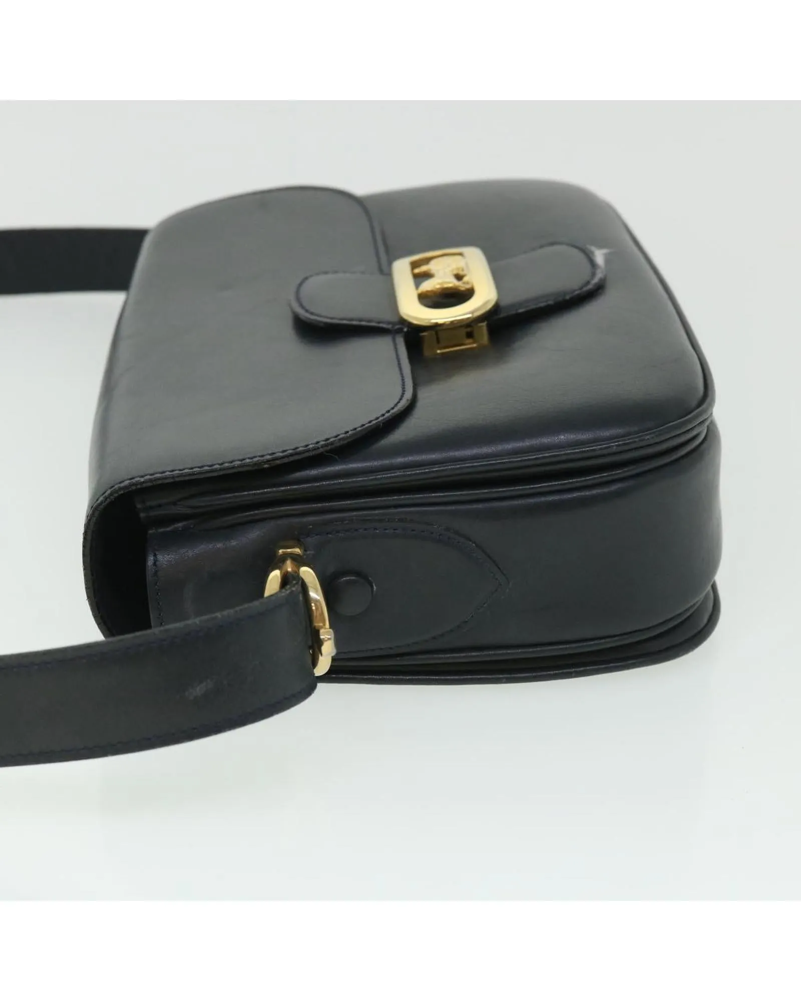 Black Leather Shoulder Bag - Authentic Celine - Used Condition