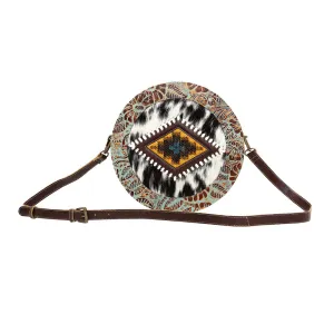 Boho White Round Bag