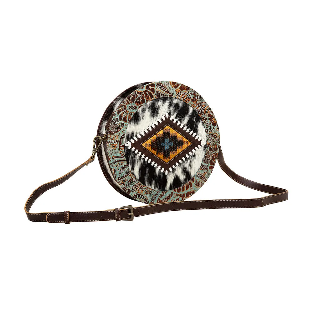 Boho White Round Bag