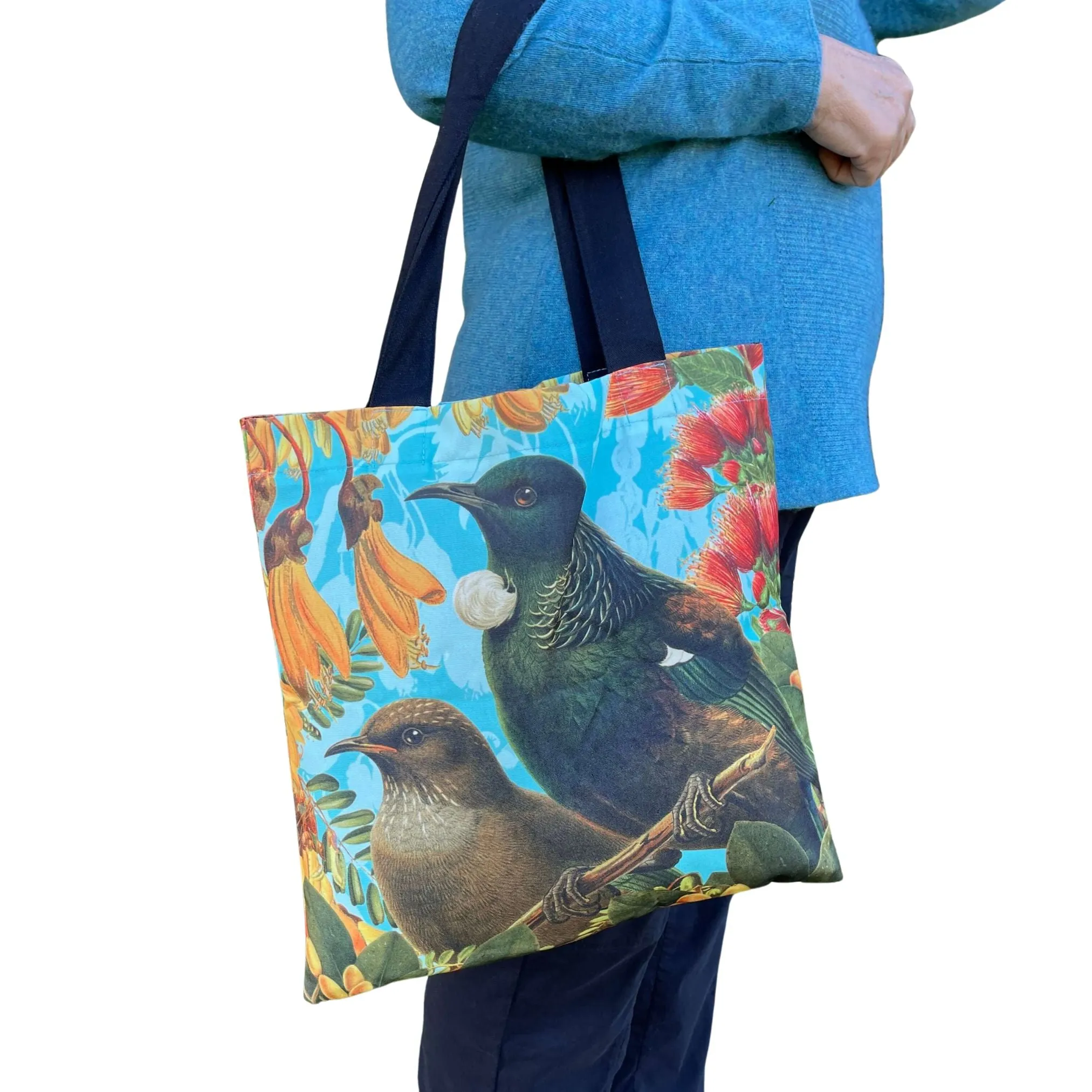 Botanical Tūī Tote Bag