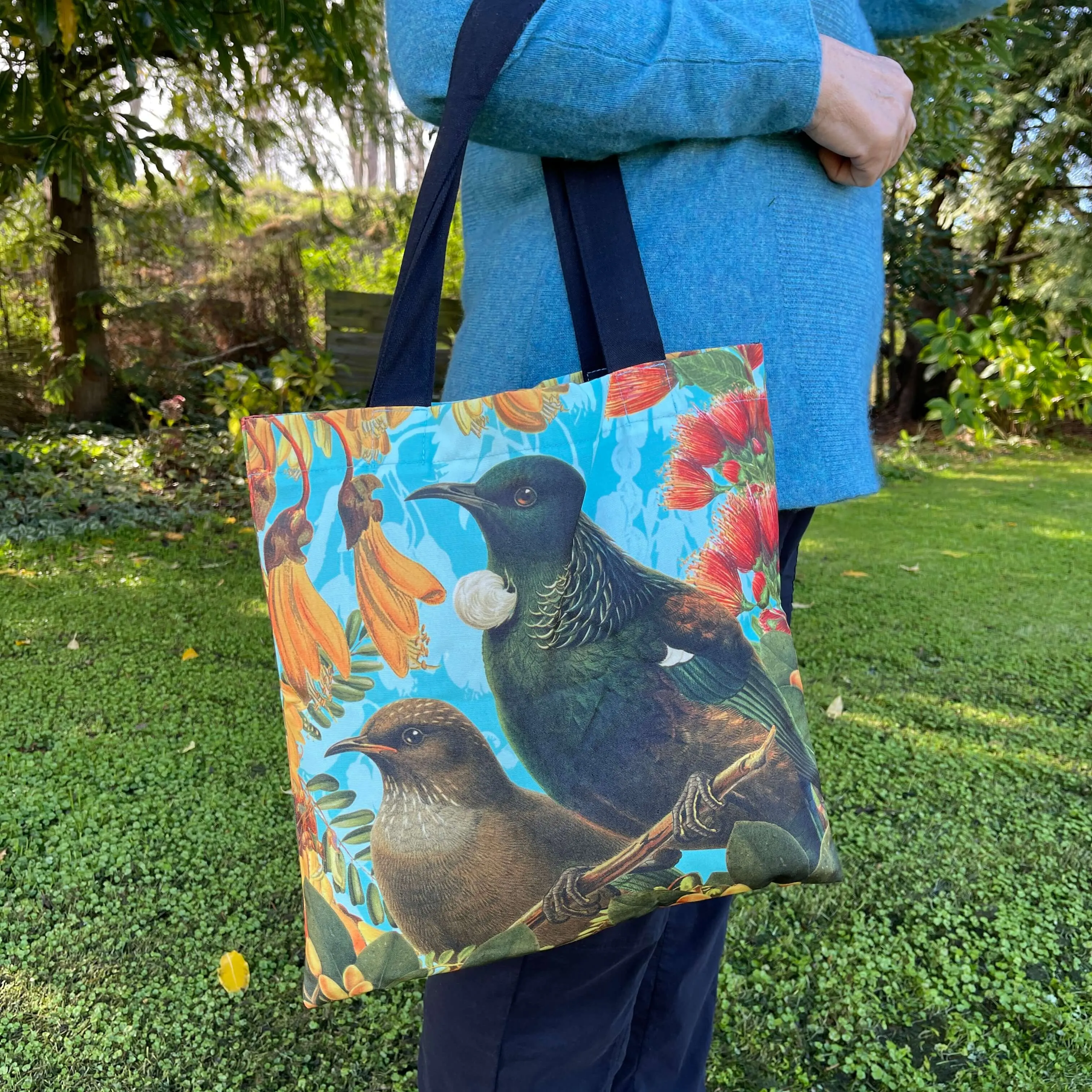 Botanical Tūī Tote Bag