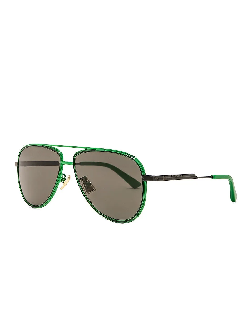 Bottega Veneta Aviator sunglasses, green