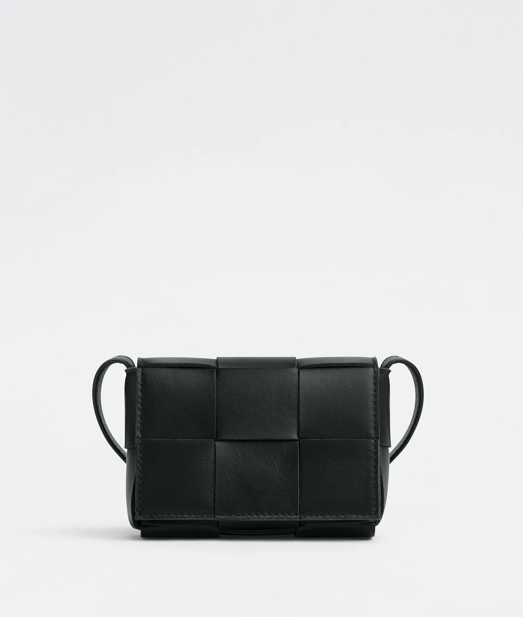 Bottega Veneta Cassette Leather Crossbody Black