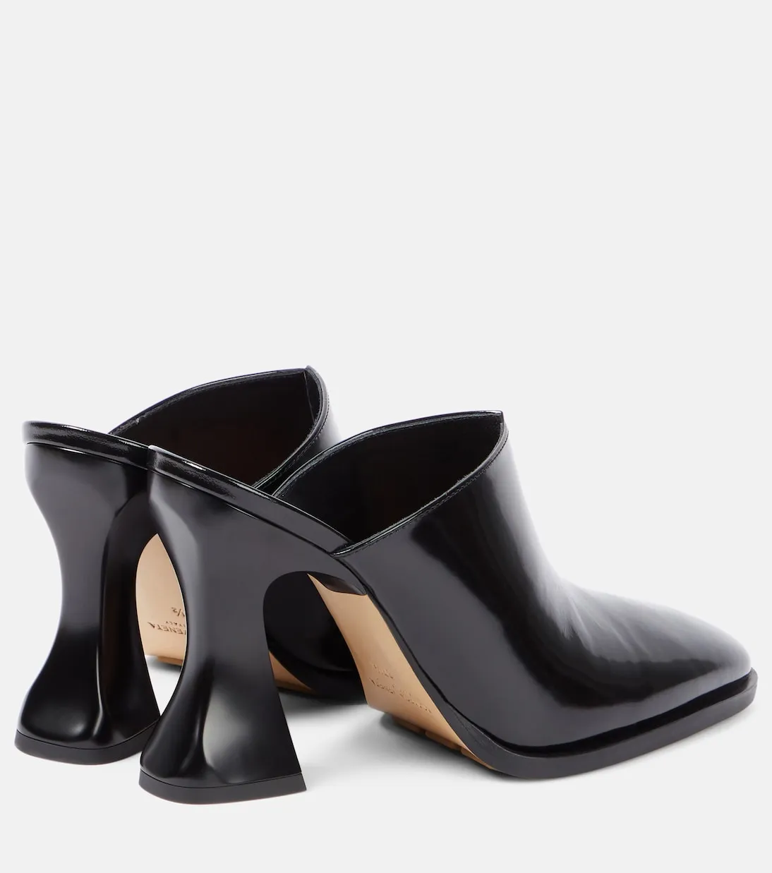 Bottega Veneta cha-cha leather mules, black