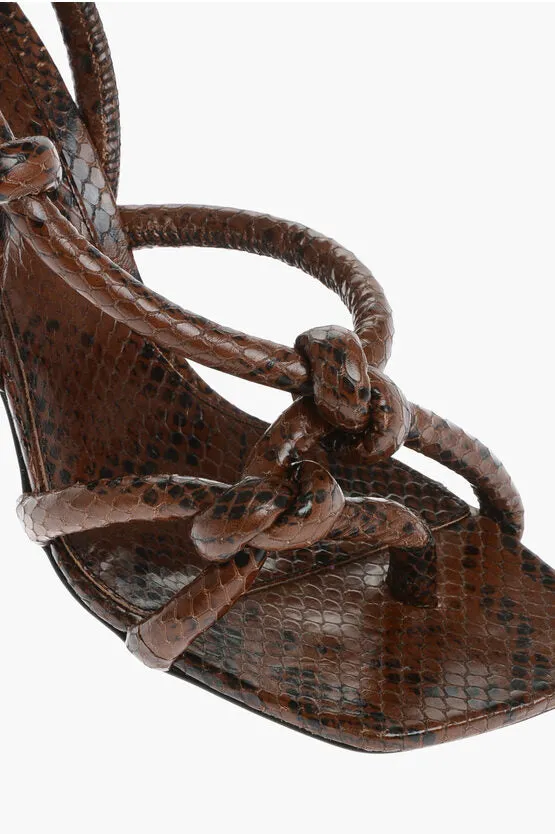 Bottega Veneta Python Print JIMBO Leather Sandals