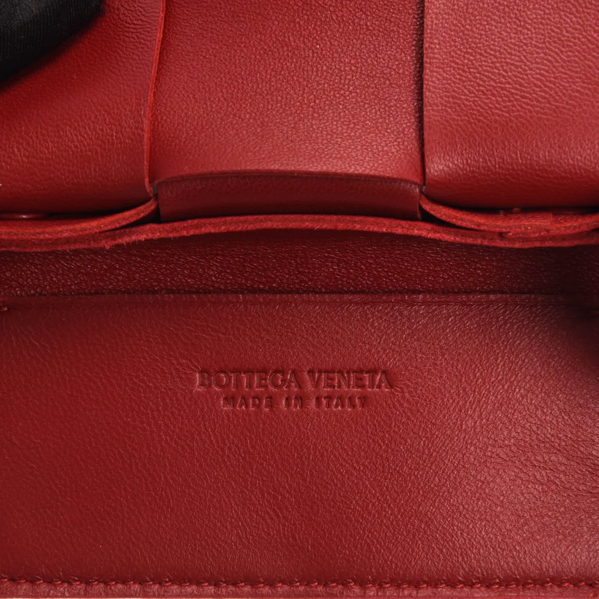 Bottega Veneta Red Intrecciato Candy Cassette Bag