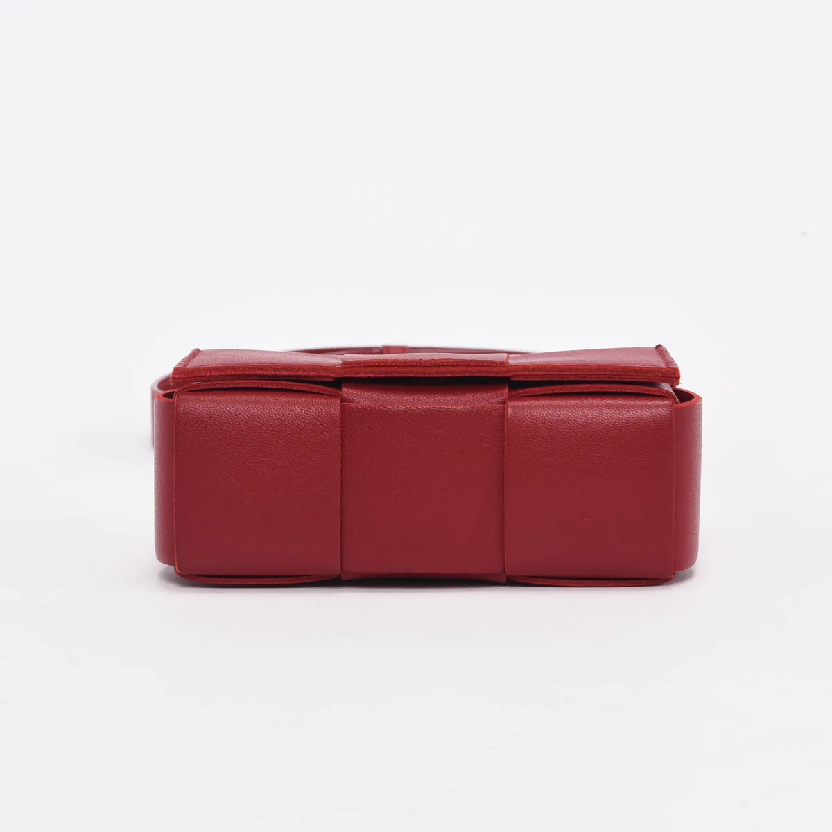 Bottega Veneta Red Intrecciato Candy Cassette Bag