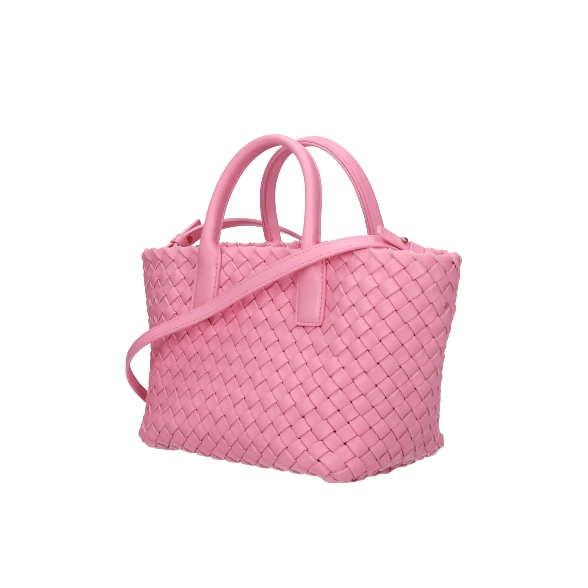 Bottega Veneta Top Handle Handbag Women Leather Pink