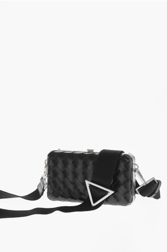 Bottega Veneta Woven Leather Clucth with Shoulder Strap Unica One size