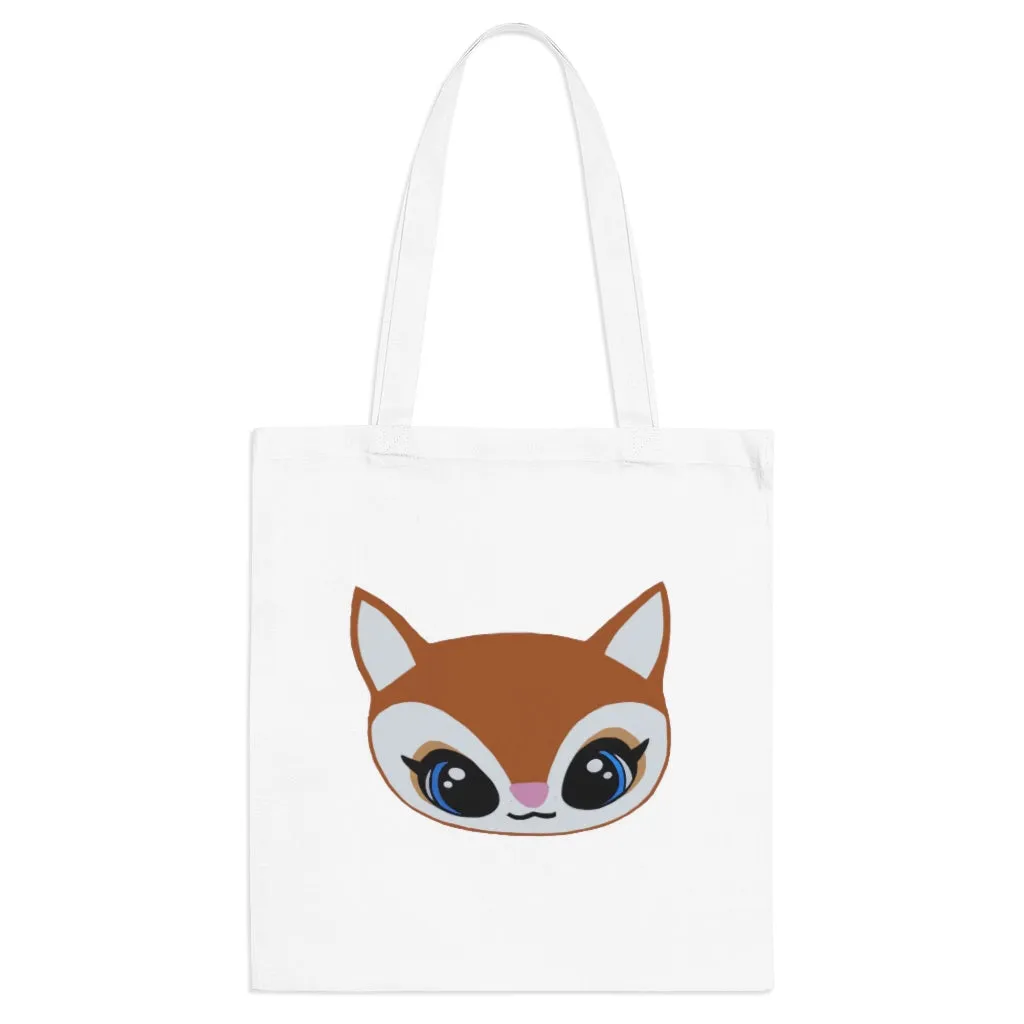 Brown Deer Head Tote Bag