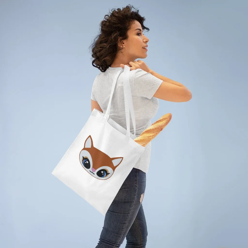 Brown Deer Head Tote Bag