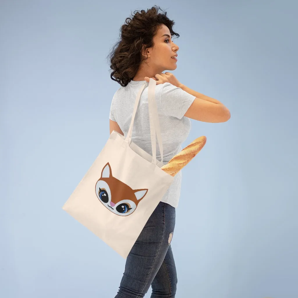 Brown Deer Head Tote Bag