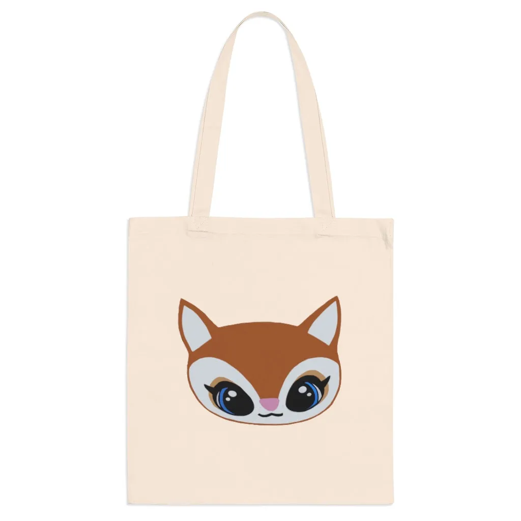 Brown Deer Head Tote Bag