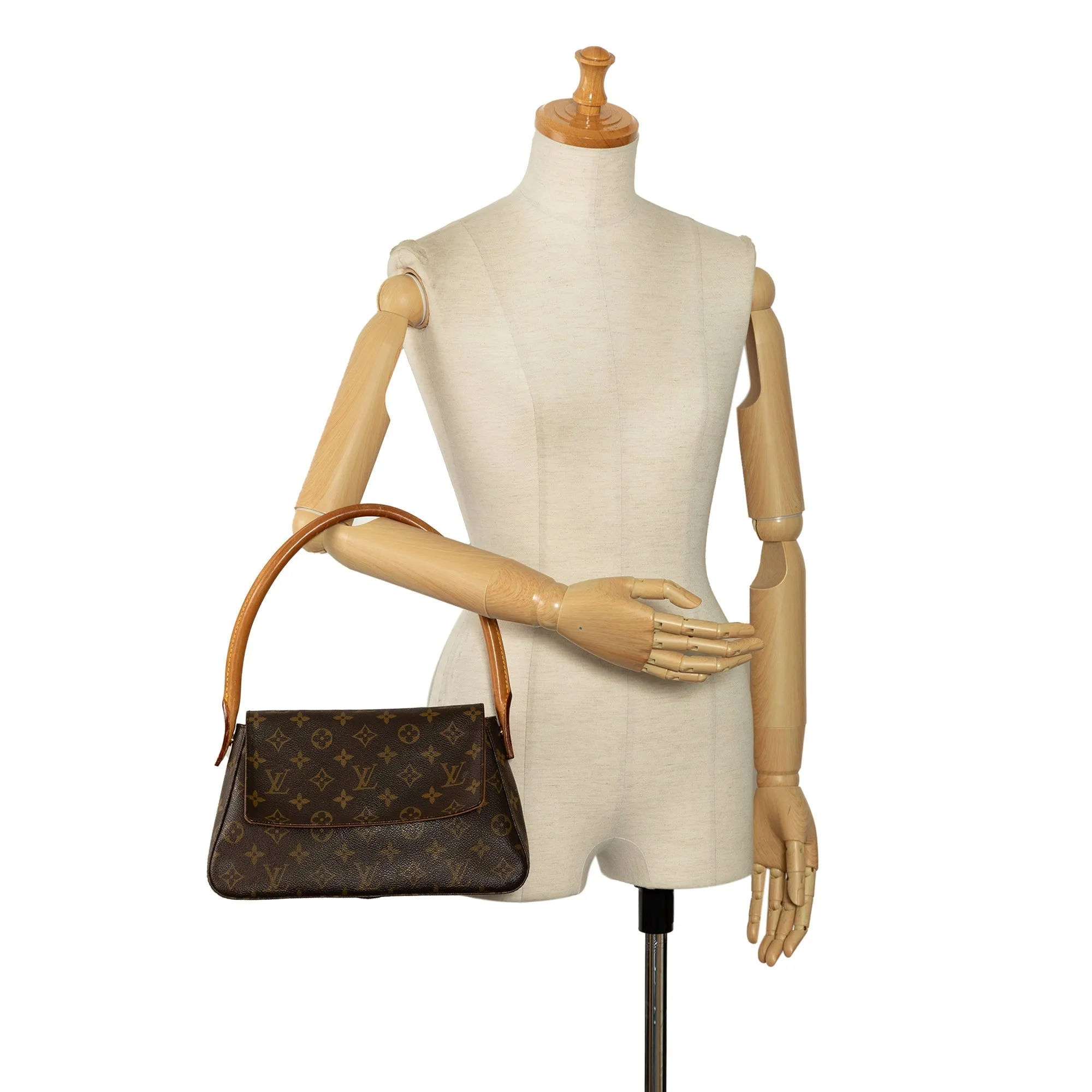 Brown Louis Vuitton Monogram Looping Mini Shoulder Bag