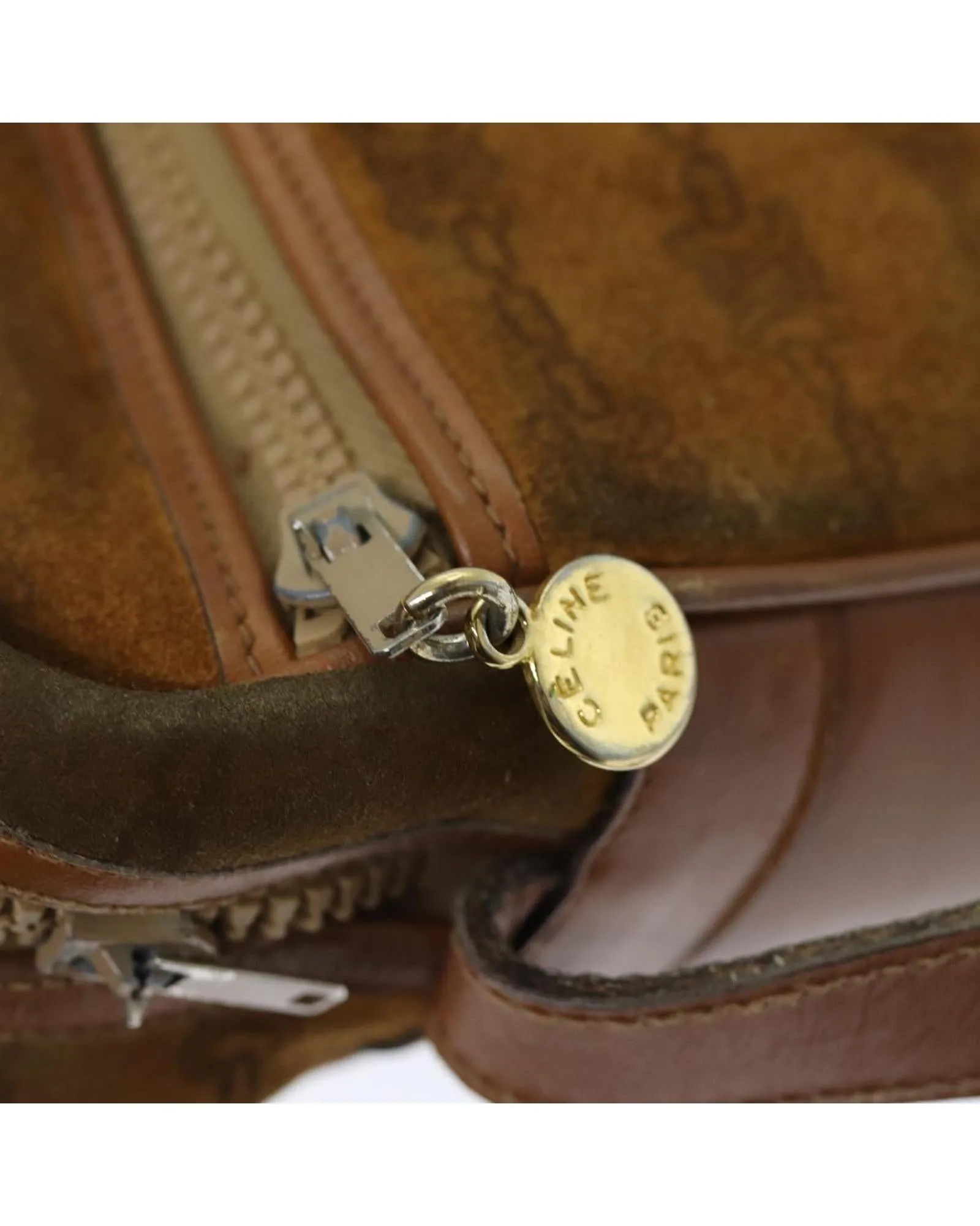 Brown Suede Shoulder Bag with 45cm Strap Drop - Rank C