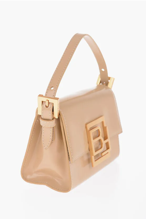 By Far Patent Leather Hand Bag with Golden Buckle Unica One size