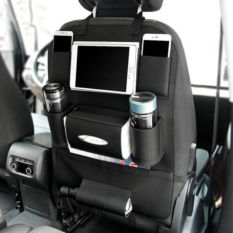 Car Leather Back Seat Organizer