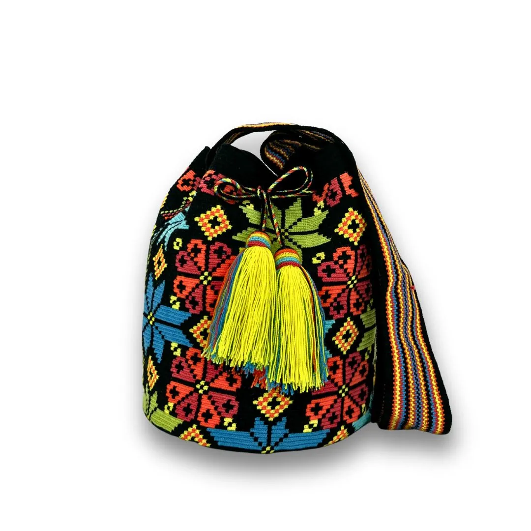 Carnival Flowers Crossbody Mochila