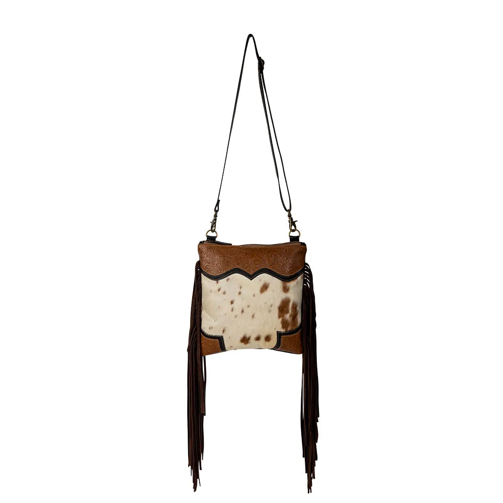 Cattle Drive Fringed Canvas & Hairon Bag