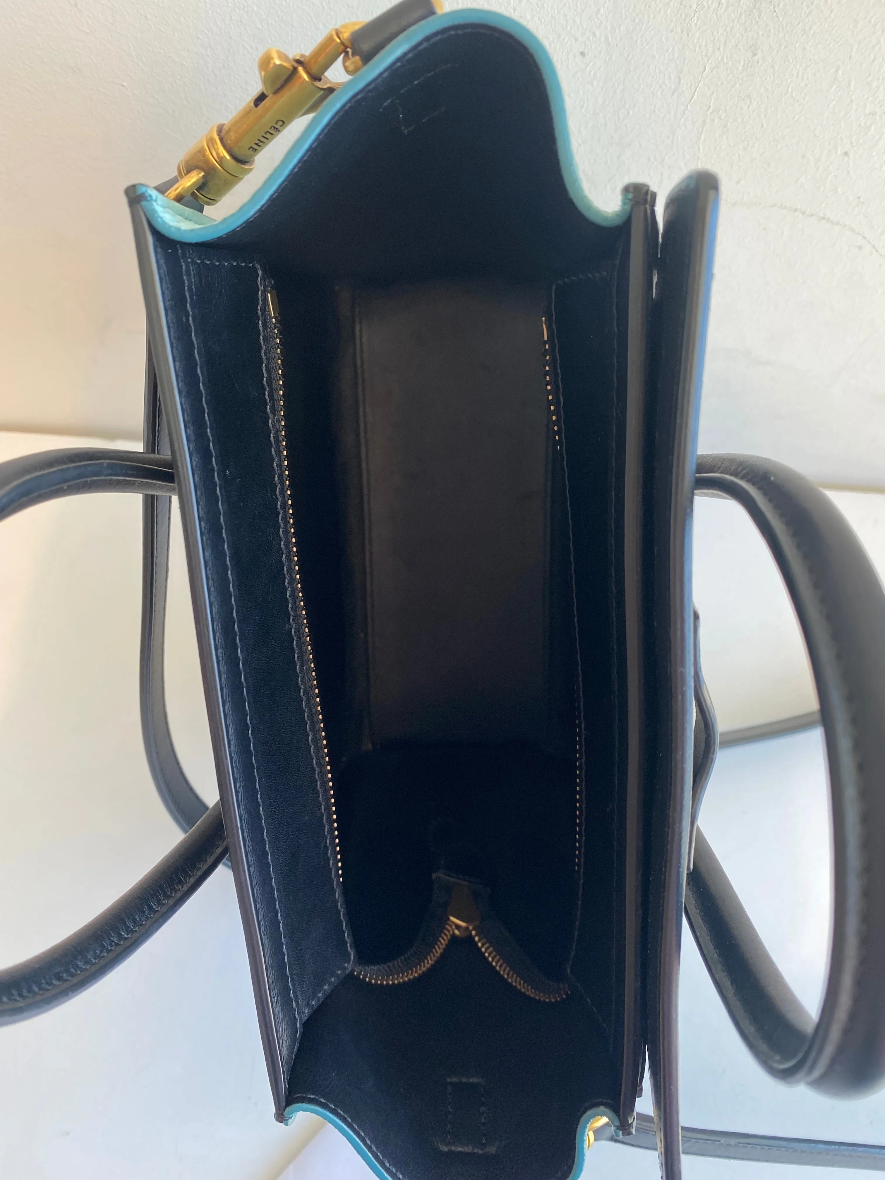 Celine Tricolor Nano Luggage Tote