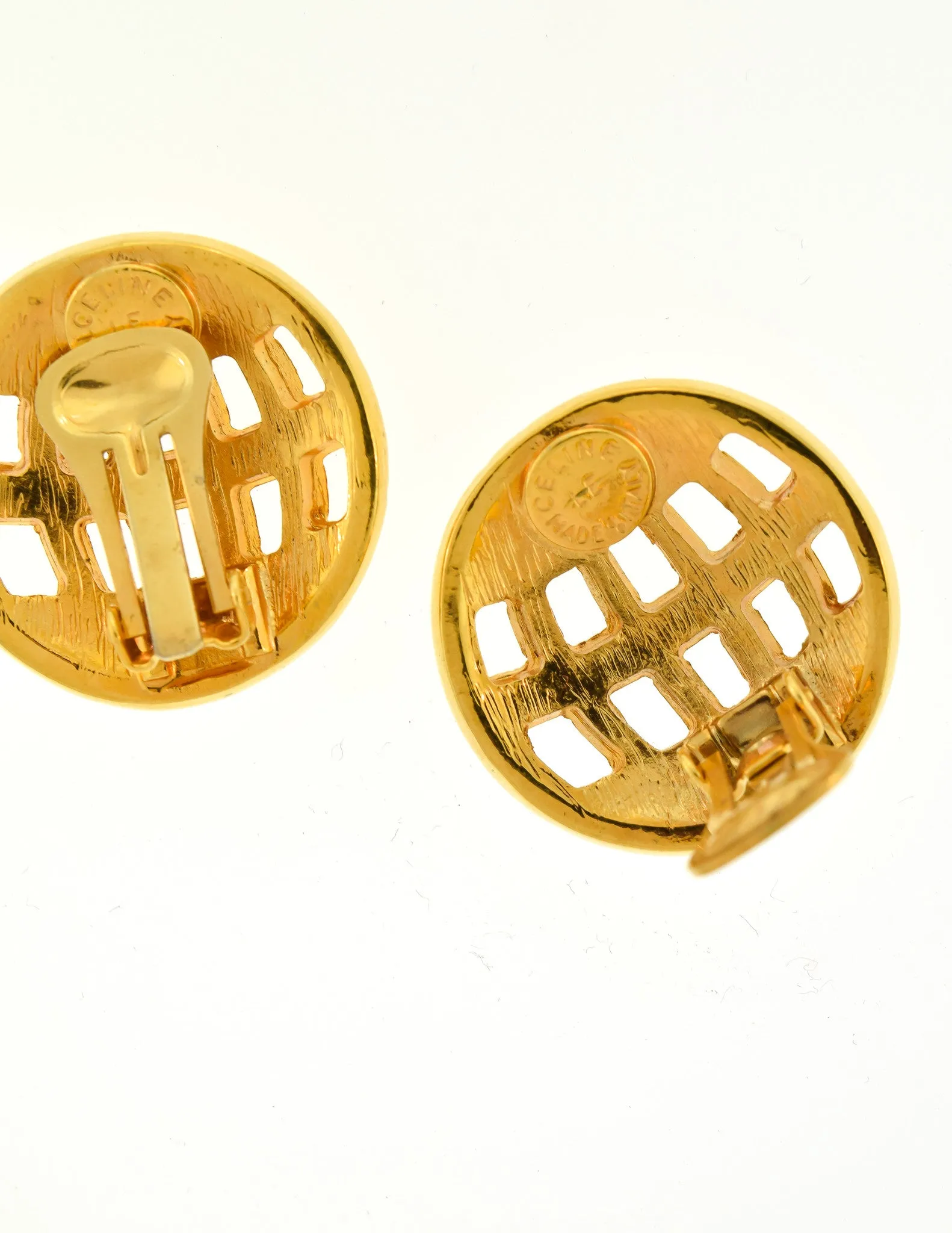 Celine Vintage Gold Hot Air Balloon Earrings