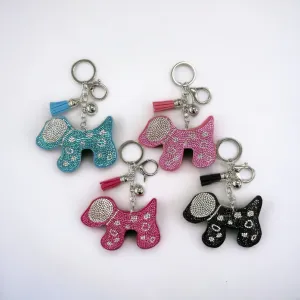 Crystal Dog Keychains