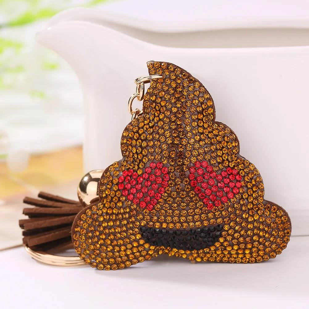 Cute Shit Emoticon Key Holder