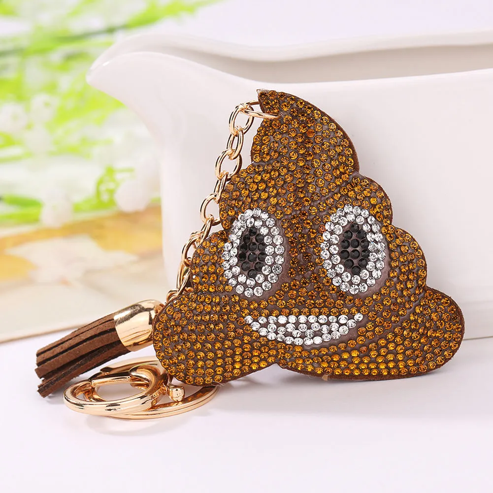 Cute Shit Emoticon Key Holder