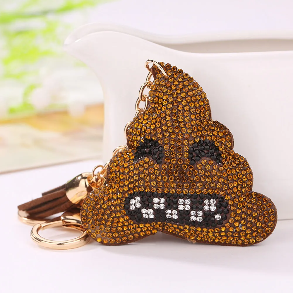 Cute Shit Emoticon Key Holder