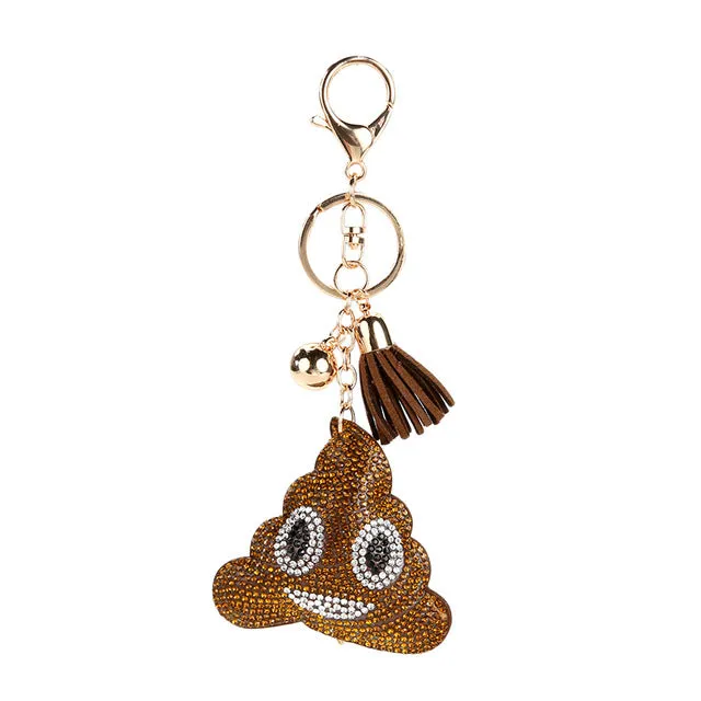 Cute Shit Emoticon Key Holder