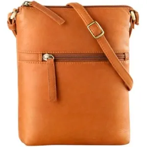 Derek Alexander Leather Ladies' Handbag North/South Top Zip with Extra Pockets