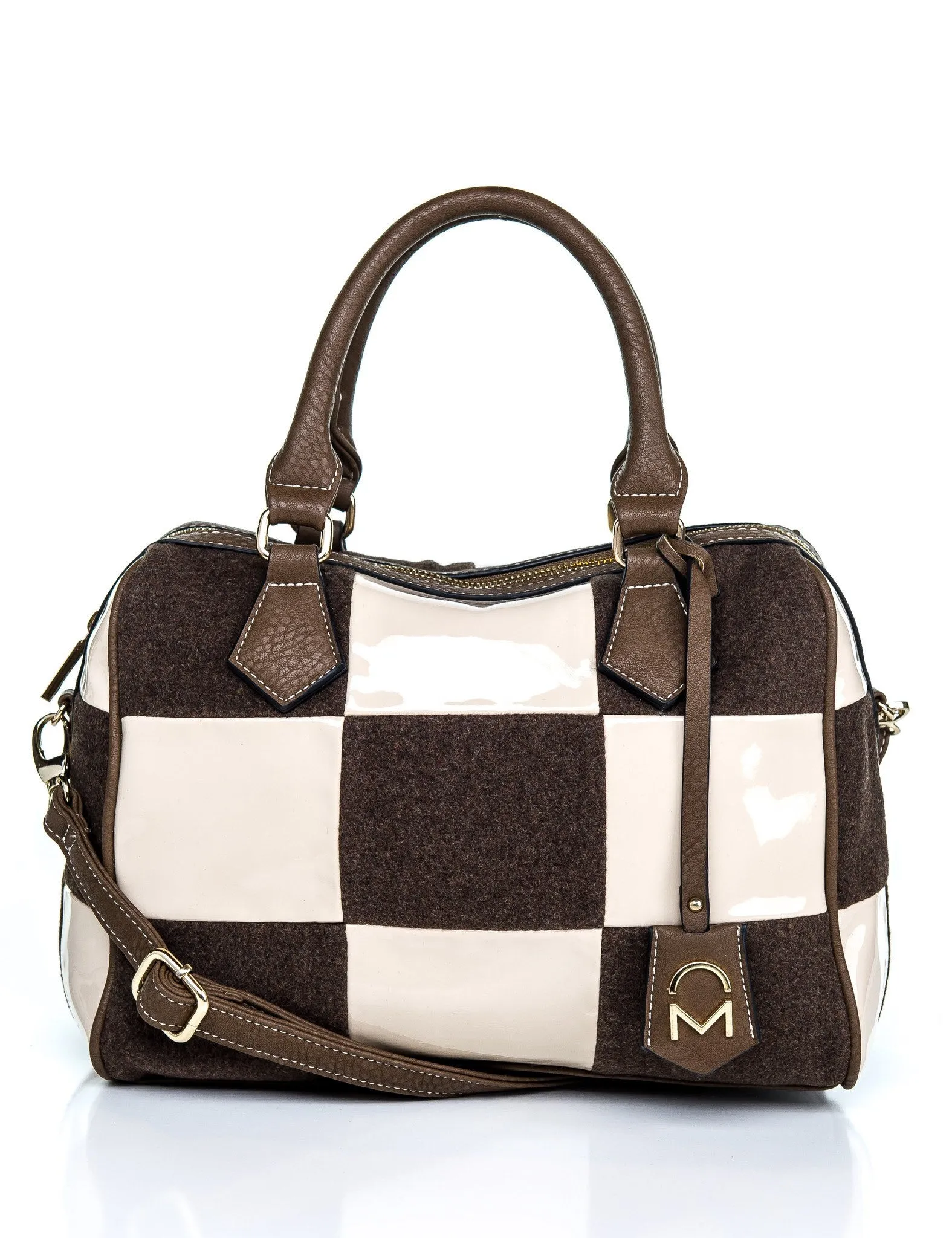 Edith Chessboard Satchel Bag