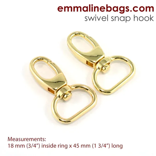 Emmaline Swivel Snap Hook - 3/4" Designer Profile