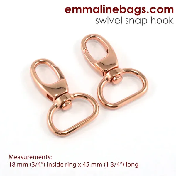 Emmaline Swivel Snap Hook - 3/4" Designer Profile