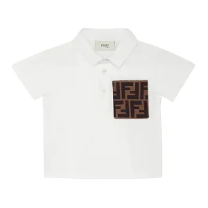 Fendi Baby Boys White Polo