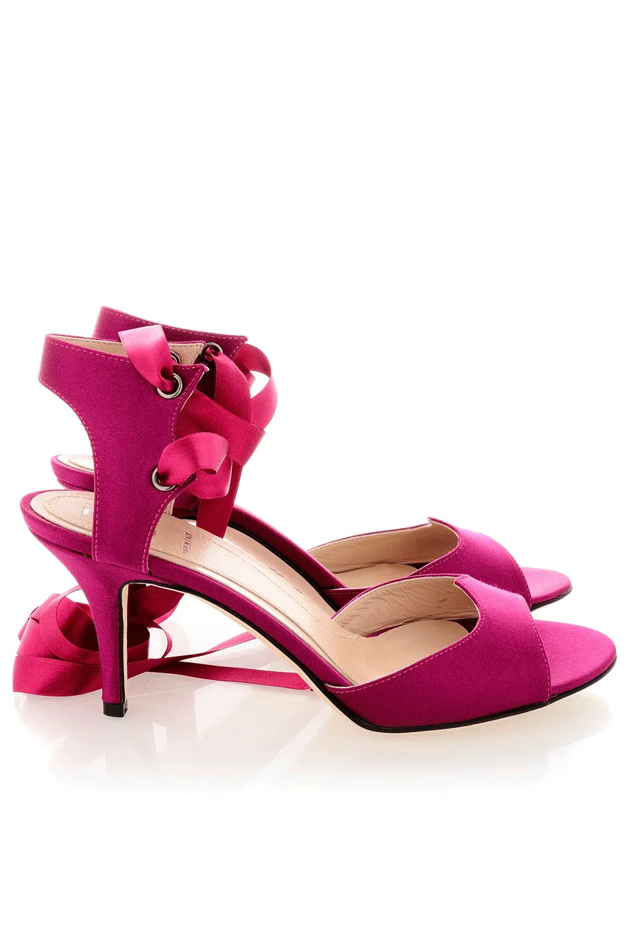 FENDI CIRCUS Purple Ribbon Sandals