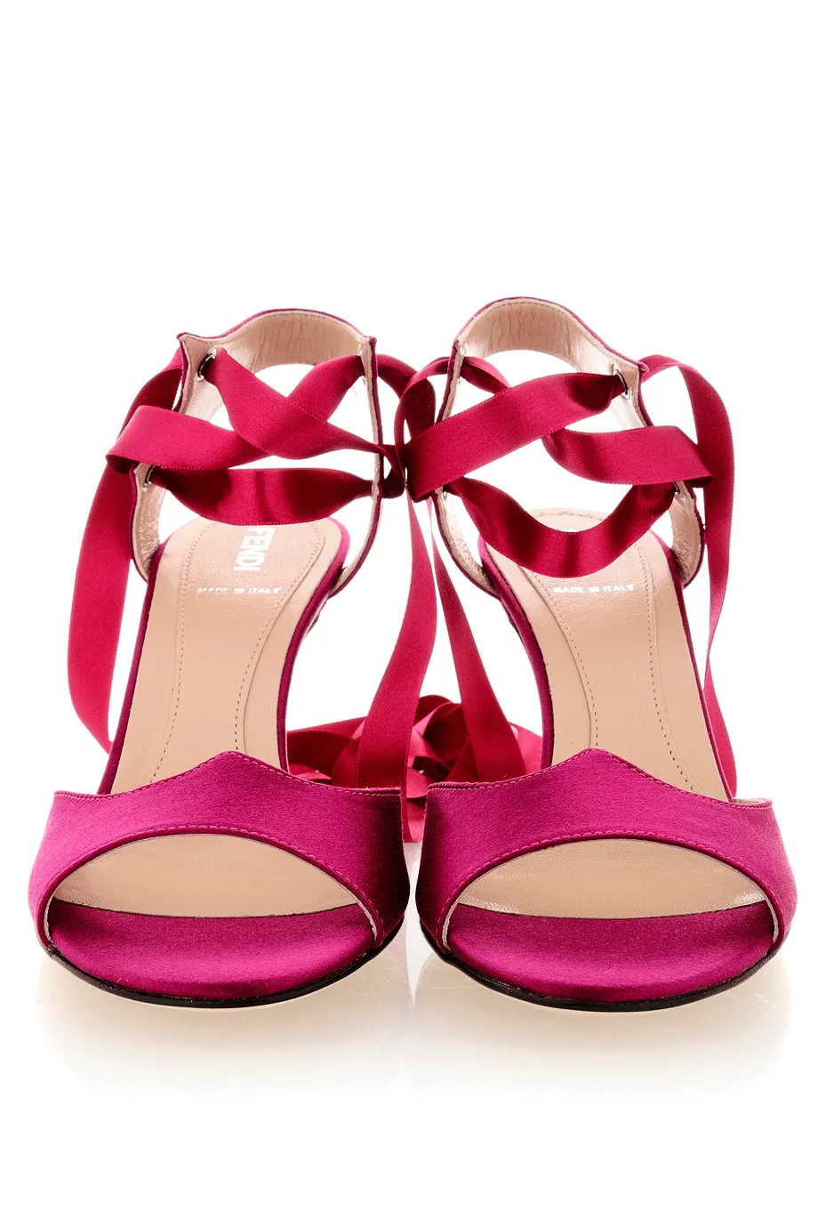 FENDI CIRCUS Purple Ribbon Sandals