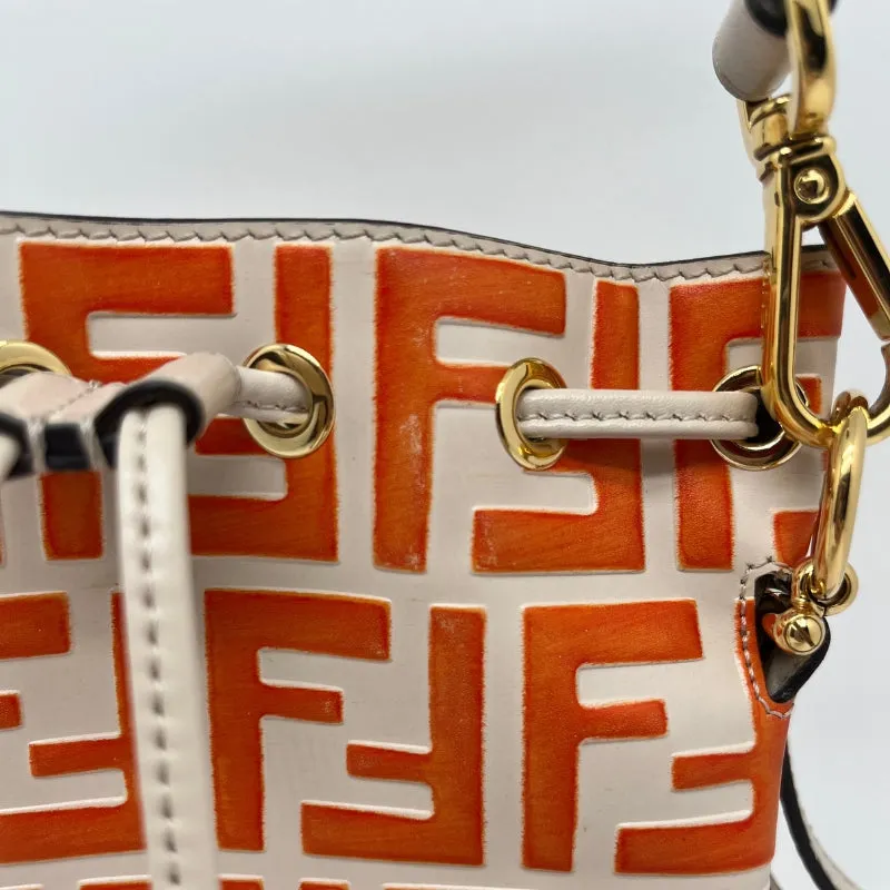 Fendi Embossed Zucca Mini Mon Tresor Bucket Bag