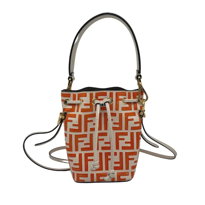 Fendi Embossed Zucca Mini Mon Tresor Bucket Bag