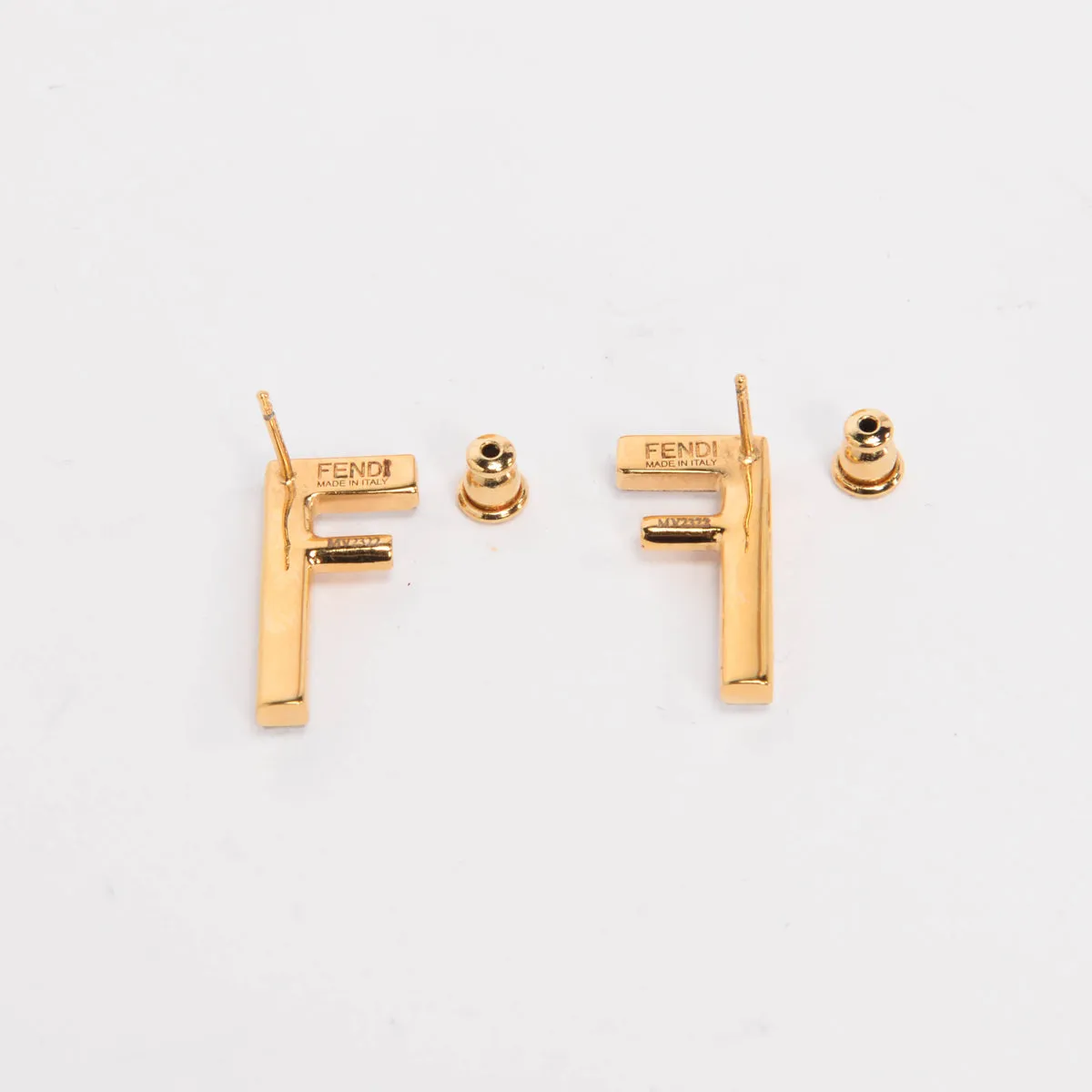 Fendi Gold Tone Crystal Fendi First Earrings